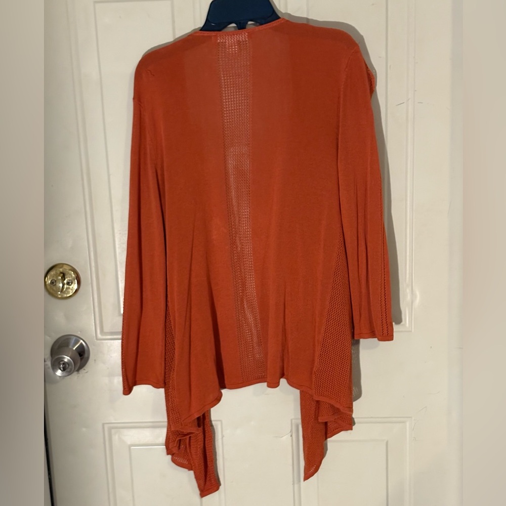 Orange cardigan size medium - Picture 2 of 4